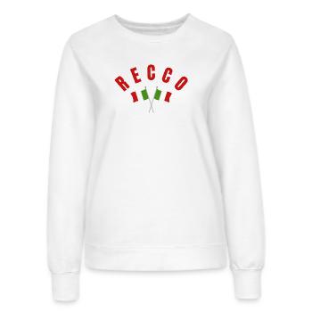 Recco Drapeaux italiens croisés - Sweat Femme - blanc - Devant - AI Model Female 172 dark (172cm)