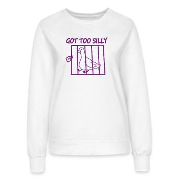 Got Too Silly Pigeon Cage - Women’s Sweatshirt - white - Front - AI Model Female 172 dark (172cm)