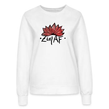 Éclat de feuille aquarelle rouge - Sweat Femme - blanc - Devant - AI Model Female 172 dark (172cm)