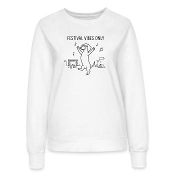Festival Vibes Dachshund Dog Party Celebrations Camping - Women’s Sweatshirt - white - Front - AI Model Female 172 dark (172cm)