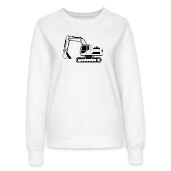 Bagger - Frauen Sweatshirt - Weiß - Vorne - AI Model Female 172 dark (172cm)