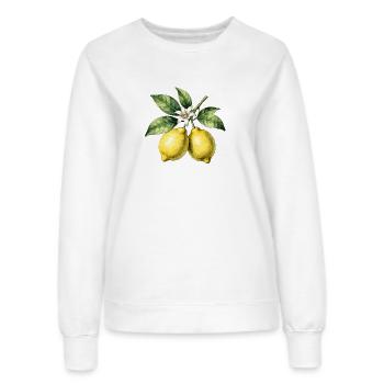 Botanische Zitronenbäume Aquarell - Frauen Sweatshirt - Weiß - Vorne - AI Model Female 172 dark (172cm)