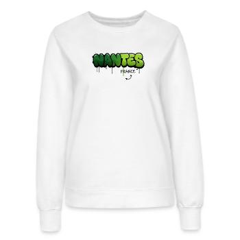 Nantes Graffiti Art Design - Sweat Femme - blanc - Devant - AI Model Female 172 dark (172cm)