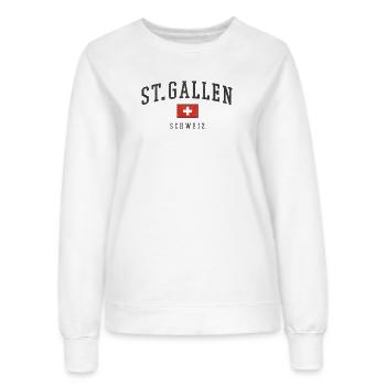 StGallen Schweizer Emblem - Frauen Sweatshirt - Weiß - Vorne - AI Model Female 172 dark (172cm)