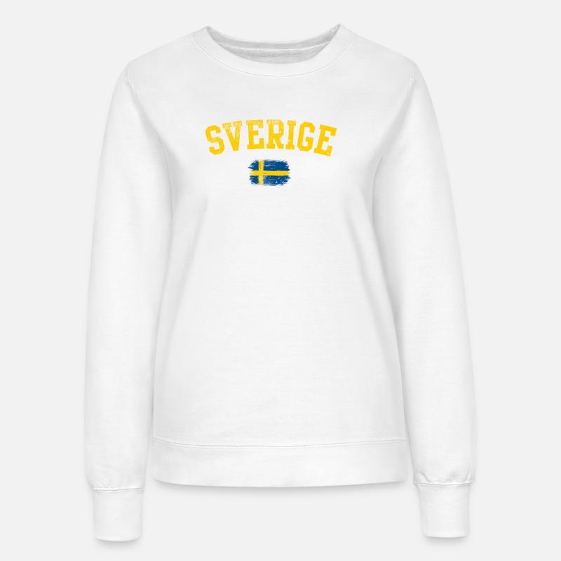 Emblème du drapeau de l’arc de Sverige - Sweat Femme - blanc