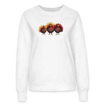 Bébé dinde de Thanksgiving - Sweat Femme - blanc - Devant - AI Model Female 172 dark (172cm)