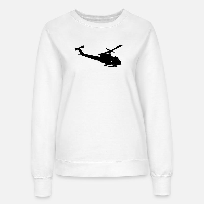 Bell UH-10 silhouette - Women’s Sweatshirt - white