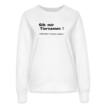 Animal names - Women’s Sweatshirt - white - Front - AI Model Female 172 dark (172cm)
