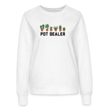 Urban Jungle: Dein lokaler Pot Dealer - Frauen Sweatshirt - Weiß - Vorne - AI Model Female 172 dark (172cm)