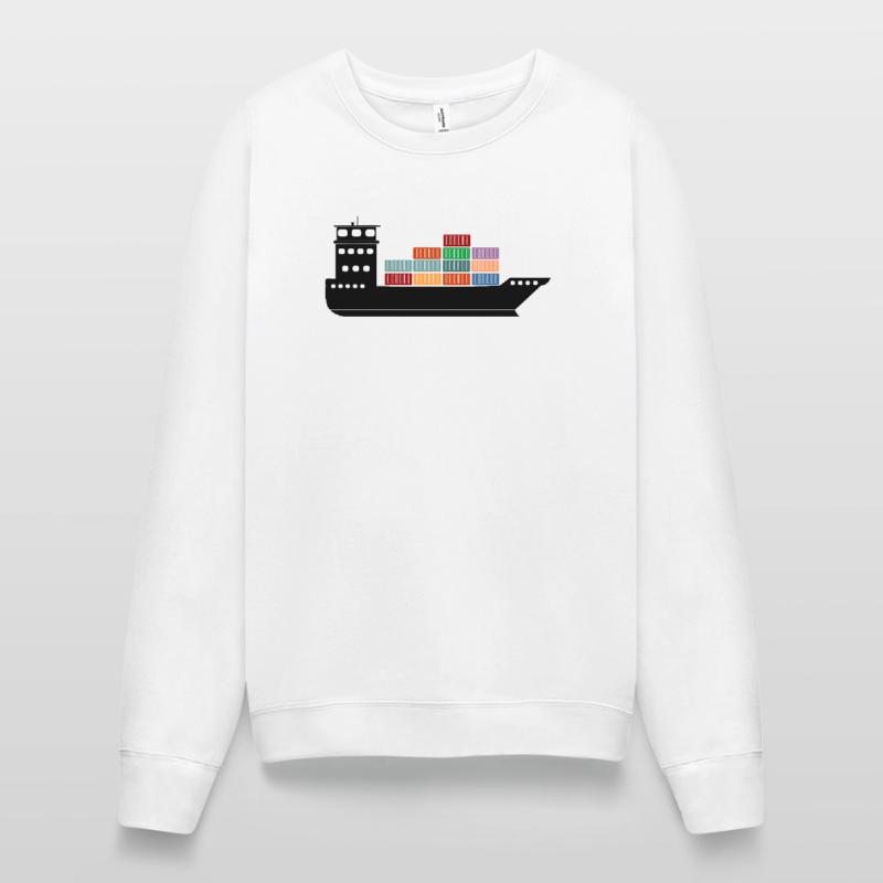 Seecontainerschiff oder Boot mit Containern Frauen Sweatshirt