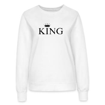 KING - Frauen Sweatshirt - Weiß - Vorne - AI Model Female 172 dark (172cm)