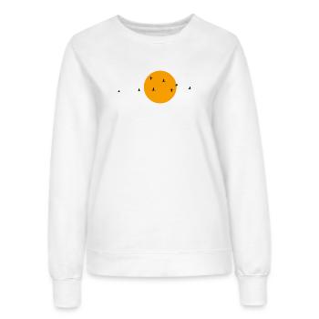Wildgänse Kraniche Frühling - Frauen Sweatshirt - Weiß - Vorne - AI Model Female 172 dark (172cm)