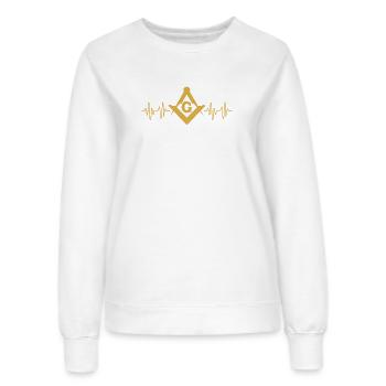 Freimaurer Illuminati - Frauen Sweatshirt - Weiß - Vorne - AI Model Female 172 dark (172cm)