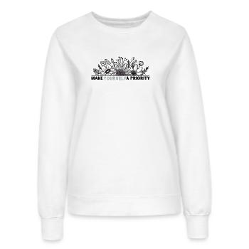Conception de cadre floral pour vous-même - Sweat Femme - blanc - Devant - AI Model Female 172 dark (172cm)