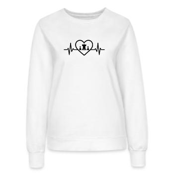 Schach Spiel Herz Strategie - Frauen Sweatshirt - Weiß - Vorne - AI Model Female 172 dark (172cm)