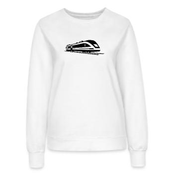 Graphique de train - Sweat Femme - blanc - Devant - AI Model Female 172 dark (172cm)