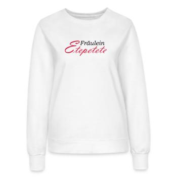 Miss Etepetete lettering - Women’s Sweatshirt - white - Front - AI Model Female 172 dark (172cm)