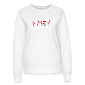 impulsion dansk heartbeat danemark illustration icône - Sweat Femme - blanc - Devant - AI Model Female 172 dark (172cm)