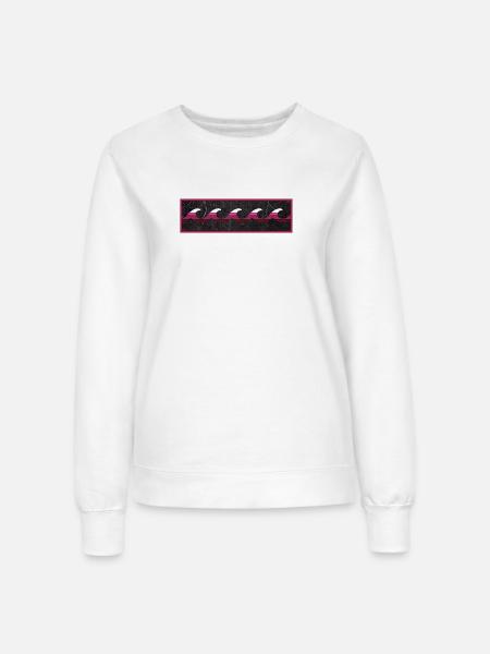 Rosa Welle auf dunklem Marmor - Frauen Sweatshirt - Weiß