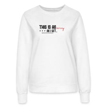 Merry Red Script Logo on Black - Women’s Sweatshirt - white - Front - AI Model Female 172 dark (172cm)