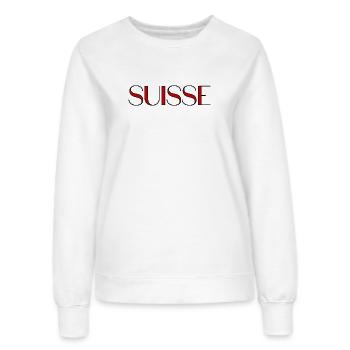SWITZERLAND. COUNTRY. GENEVA. HUMOR. FLAG. GENEVA - Women’s Sweatshirt - white - Front - AI Model Female 172 dark (172cm)
