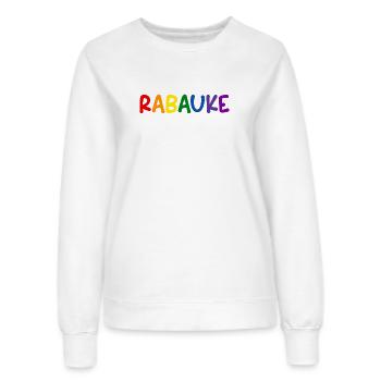 Raclin Lettres Colorées Arc-En-Ciel - Sweat Femme - blanc - Devant - AI Model Female 172 dark (172cm)