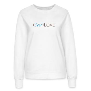 (Self)love - Women’s Sweatshirt - white - Front - AI Model Female 172 dark (172cm)