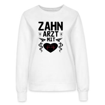 Zahnarzt mit Herz Geschenk - Frauen Sweatshirt - Weiß - Vorne - AI Model Female 172 dark (172cm)