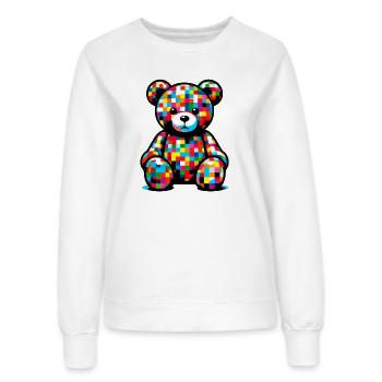 Teddy bear - Women’s Sweatshirt - white - Front - AI Model Female 172 dark (172cm)