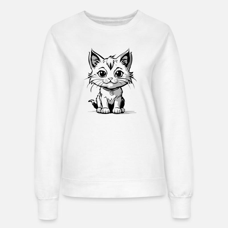 Kittycat - Frauen Sweatshirt - Weiß