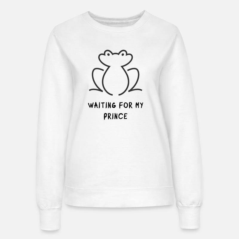 Frog Line Art Silhouette - Women’s Sweatshirt - white