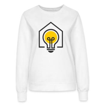 Electrician House Light Bulb Motif - Women’s Sweatshirt - white - Front - AI Model Female 172 dark (172cm)