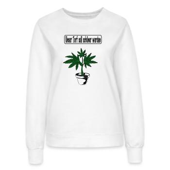 Cannabis-Design - Frauen Sweatshirt - Weiß - Vorne - AI Model Female 172 dark (172cm)