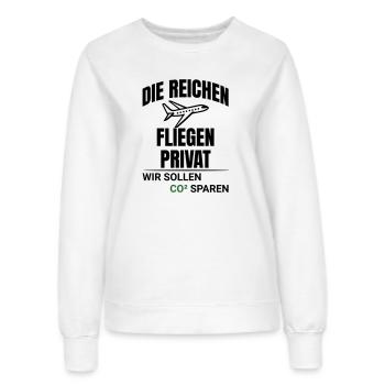 Abstraktes CO2 Klimaschutz Design - Frauen Sweatshirt - Weiß - Vorne - AI Model Female 172 dark (172cm)