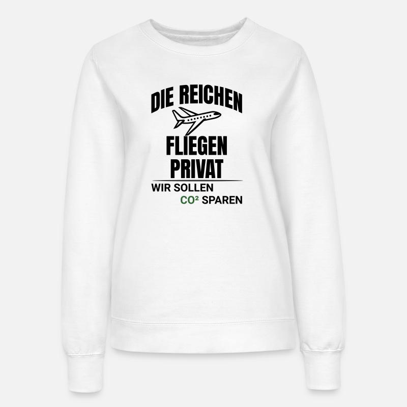 Abstraktes CO2 Klimaschutz Design - Frauen Sweatshirt - Weiß