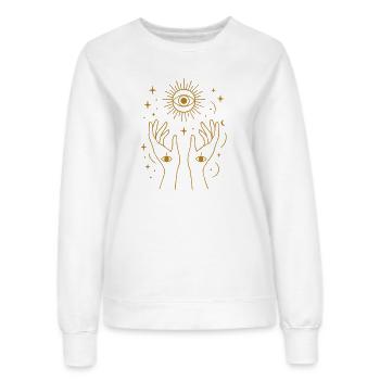 Divine Energy Line Art - Women’s Sweatshirt - white - Front - AI Model Female 172 dark (172cm)