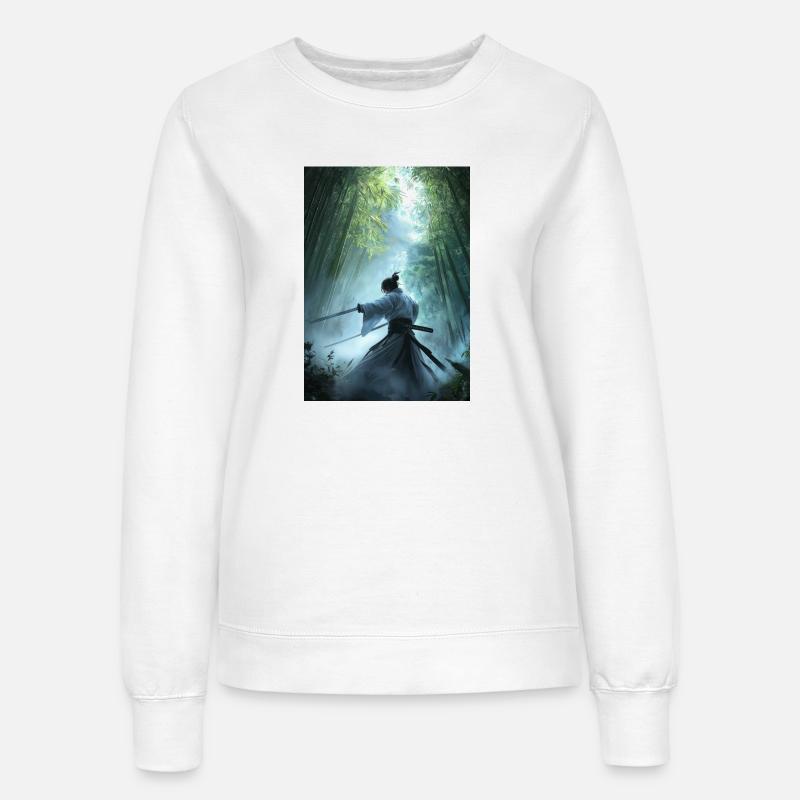 Samurai in the Forest - Women’s Sweatshirt - white