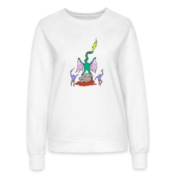 Dragon Fighter - Sweat Femme - blanc - Devant - AI Model Female 172 dark (172cm)