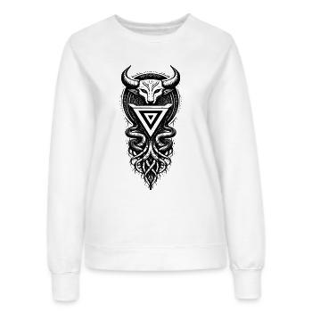 Veles Slavic God Sacred Symbol - Women’s Sweatshirt - white - Front - AI Model Female 172 dark (172cm)