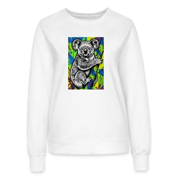 Koala - Frauen Sweatshirt - Weiß - Vorne - AI Model Female 172 dark (172cm)