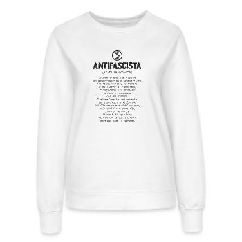 Définition antifasciste - Sweat Femme - blanc - Devant - AI Model Female 172 dark (172cm)