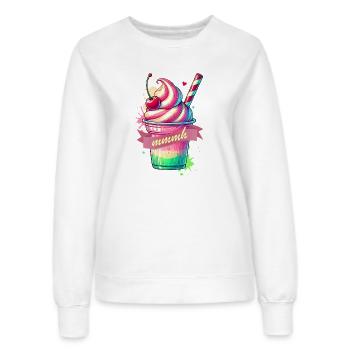 Verführerische Verlockung:bunter Milchshake - Frauen Sweatshirt - Weiß - Vorne - AI Model Female 172 dark (172cm)