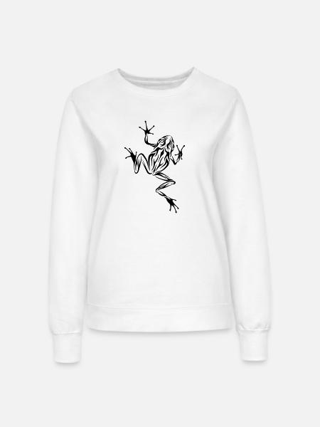 Frosch Tribal-Style - Frauen Sweatshirt - Weiß