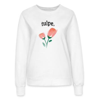 tulpe. - Frauen Sweatshirt - Weiß - Vorne - AI Model Female 172 dark (172cm)