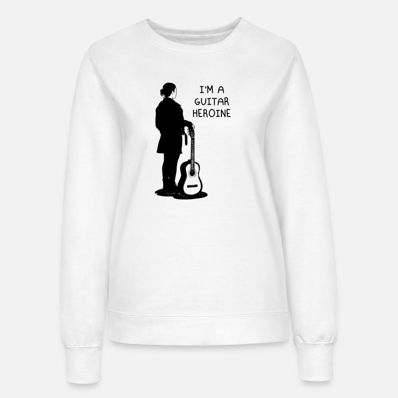 Ich bin eine Gitarrenheldin - Frauen Sweatshirt - Weiß