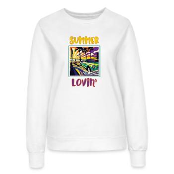 Summer Lovin' - Women’s Sweatshirt - white - Front - AI Model Female 172 dark (172cm)