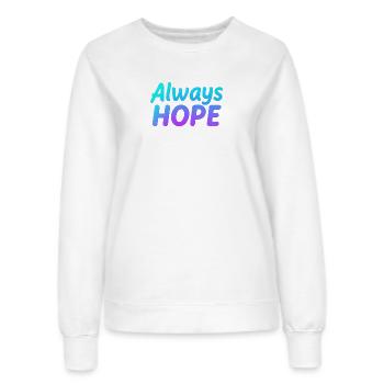 Always Hope Gradient - Women’s Sweatshirt - white - Front - AI Model Female 172 dark (172cm)