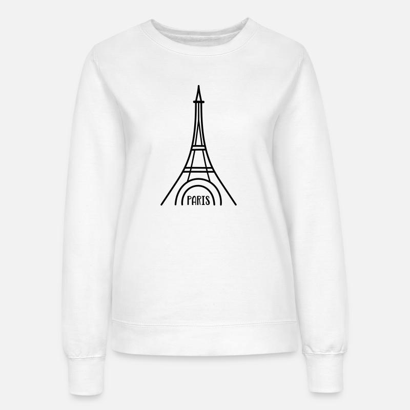 Paris mit Eiffelturm - Frauen Sweatshirt - Weiß