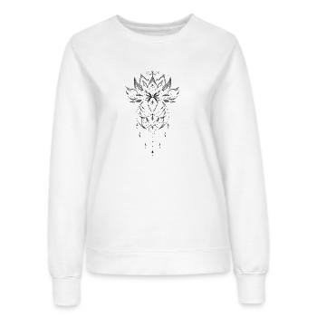 Dekorative Lotusblüte - Frauen Sweatshirt - Weiß - Vorne - AI Model Female 172 dark (172cm)