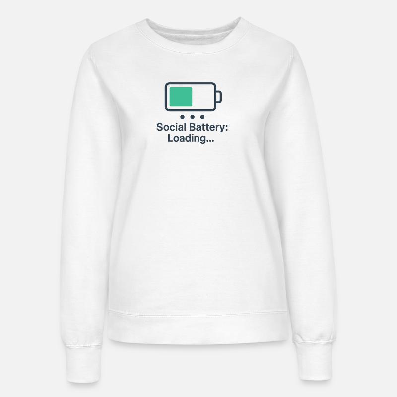 Digital loading animation on t-shirt - Women’s Sweatshirt - white